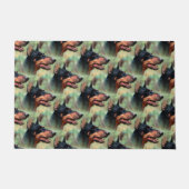 Paillasson Pinscher de dobermann dans les bois (Devant)