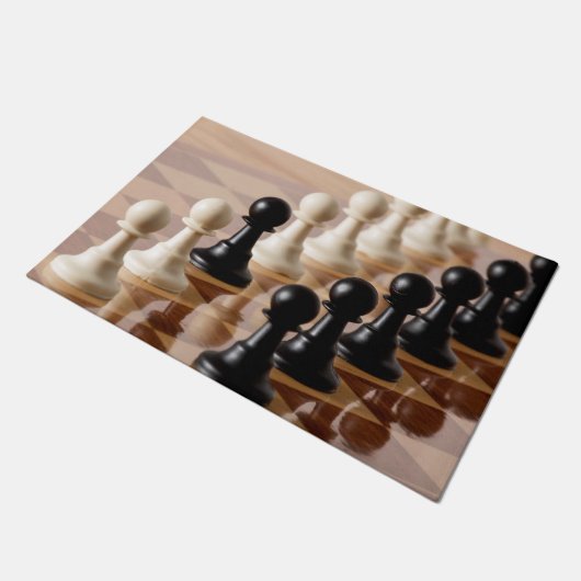 Paillasson Pions sur le tableau d'échecs (Incliné)