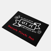 Paillasson Pirate Custom Abandon Espère Tous Ceux Qui Entrent (Incliné)