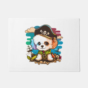 Paillasson Pirate de chien de Bichon