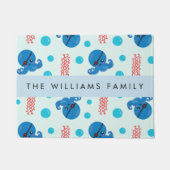 Paillasson Pirate Octopus, Pirate Jellfish, Mer, Votre Nom (Devant)