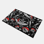 Paillasson Pirate Skull avec Sabres croisés (Incliné)