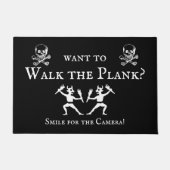 Paillasson Pirate Walk the Plank message personnalisé (Devant)