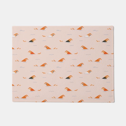 Paillasson Piscine d'été Abstraite de voies (Devant)