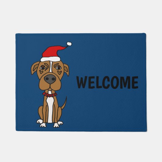 Paillasson Pitbull Brown mignon dans la bande dessinée de (Devant)