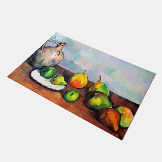 Paillasson Pitcher et Fruit, Paul Cezanne (Incliné)