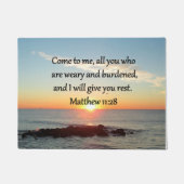 PAILLASSON PITTORESQUE MATTHEW 11"28 SCRIPTURE VERSE (Devant)