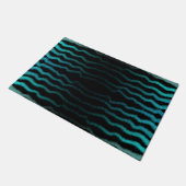 Paillasson Plage côtière Salé Vagues Turquoise Art Abstrait (Incliné)