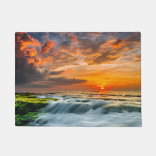 Paillasson Plage de Manyar au lever de soleil