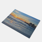 Paillasson "Plage de Naples, la Floride, pilier au coucher du (Incliné)