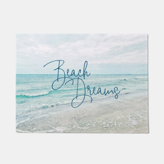 Paillasson Plage Dreams Citation Inspiration Rétro Ocean Wave (Devant)