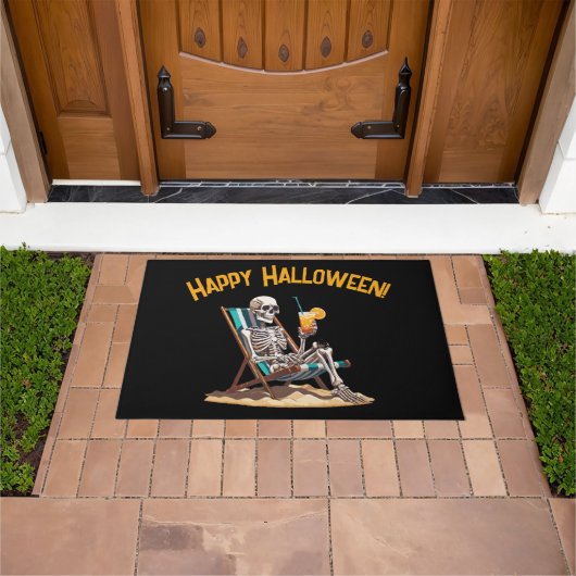 Paillasson Plage Lounge Squelette Halloween (De plein air)