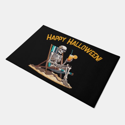 Paillasson Plage Lounge Squelette Halloween (Incliné)