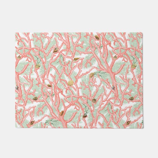 Paillasson Plage Océan Corail Branches Coquillages (Devant)