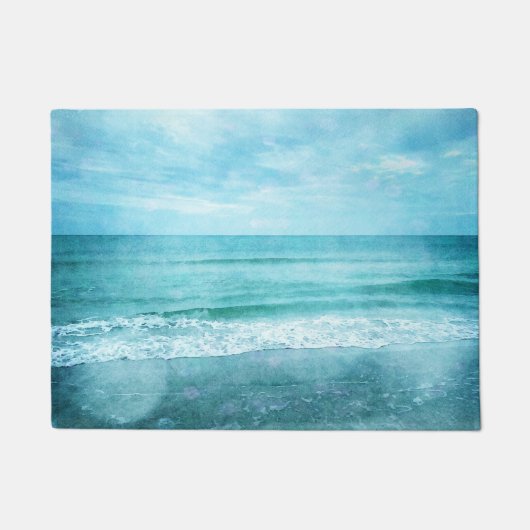 Paillasson Plage Retro - Océan côtier Couleur d'eau bleue Tur (Devant)