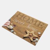 Paillasson Plage, Sable, Seastar, Coquillage, Home Sweet Home (Incliné)