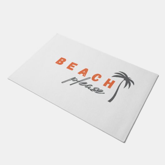 Paillasson plage s'il vous plaît. palmier. Porte Mat moderne (Incliné)
