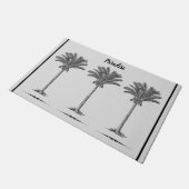 Paillasson Plage simple et élégante des palmiers tropicaux (Incliné)