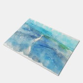 Paillasson Plage tropicale dans le bleu turquoise d'Aqua Turq (Incliné)