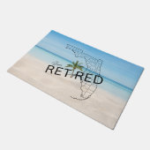 Paillasson Plage tropicale et palmier de Floride à la retrait (Incliné)