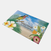 Paillasson Plage tropicale Parakeet Bird (Incliné)