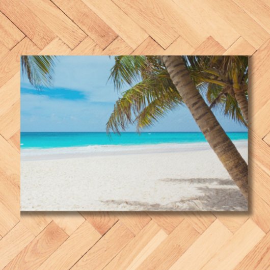 Paillasson Plage tropicale, Sable, Océan, Palm Tree Fun Summe