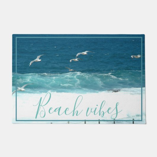 Paillasson Plage Vibes Ocean Waves Porte Mat (Devant)