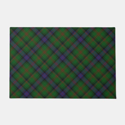 Paillasson Plaid bleu vert tartan Park (Devant)