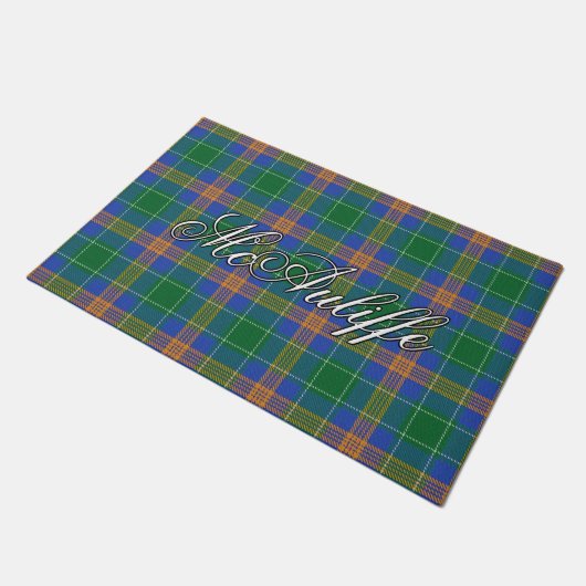 Paillasson Plaid de tartan irlandais de MacAuliffe McAuliffe (Incliné)