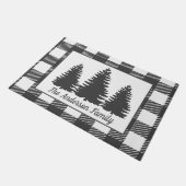 Paillasson Plaid Rustic Forest Trees & Buffalo Check (Incliné)