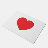 Paillasson Plain Modern White Red Love Heart Graphic (Incliné)