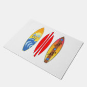 Paillasson Planches de surf vintages surfant (Incliné)