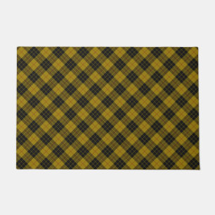 Paillasson Plaque noire jaune tartan MacLeod