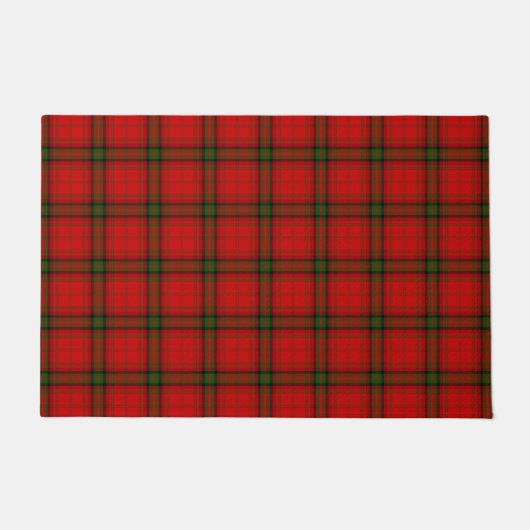 Paillasson Plaque rouge vert tartan MacDougall (Devant)