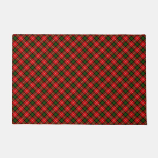Paillasson Plaque vert rouge tartan MacKintosh (Devant)