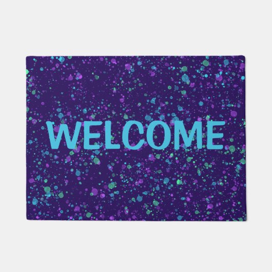 Paillasson Plaques violettes et bleues Accueil Porte Mat (Devant)
