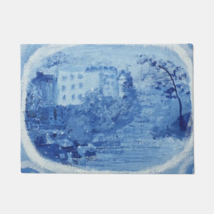 Paillasson Plat Blue White Willow Platon