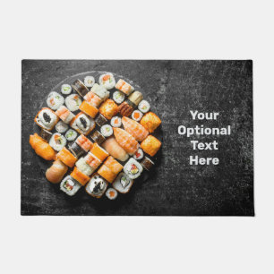 Paillasson Plateau Sushi texte personnalisé