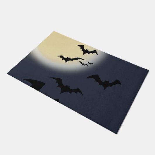 Paillasson Pleine lune Halloween avec chauves-souris (Incliné)