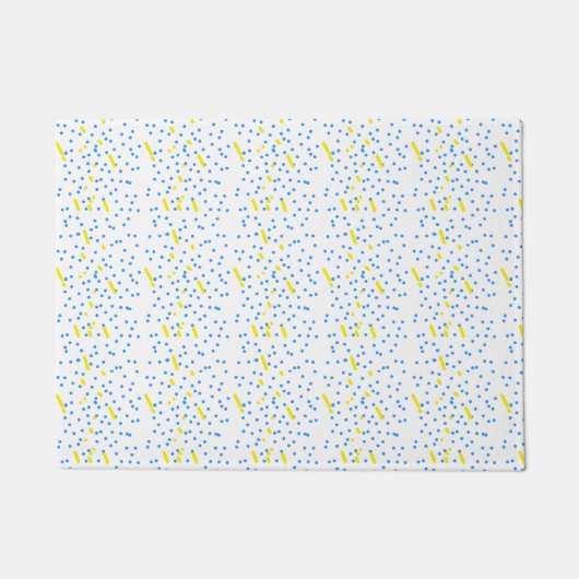 Paillasson Pluie de météores Blue Dots (Devant)