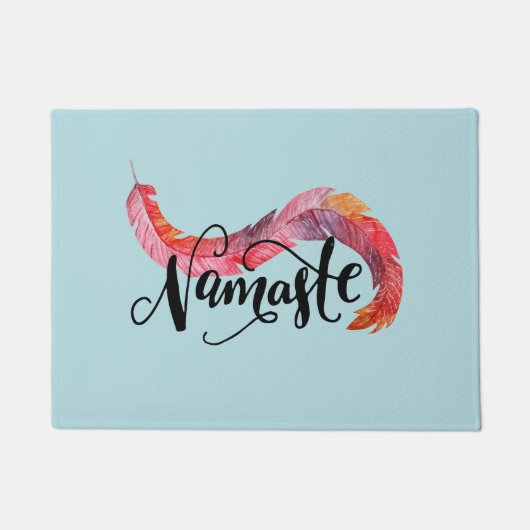 Paillasson Plume colorée Namaste (Devant)