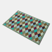 Paillasson Poche Motif Géométrique Plaid Bleu pourpre Points (Incliné)