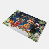 Paillasson Poignée de chien personnalisée, Joyeux chien de No (Incliné)