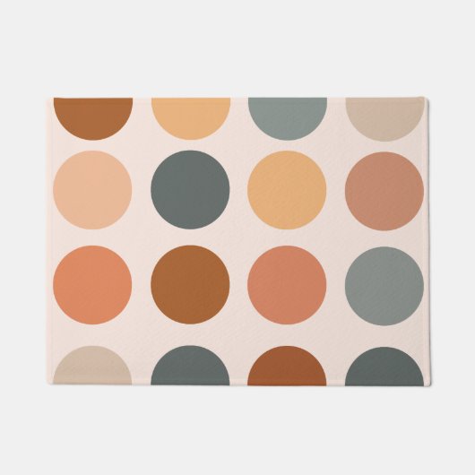 Paillasson Points Boho rétro neutres (Devant)