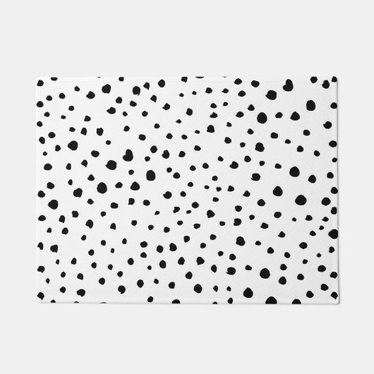 Paillasson Points dalmatiens, Points dalmatiens, Noir et Blan (Devant)