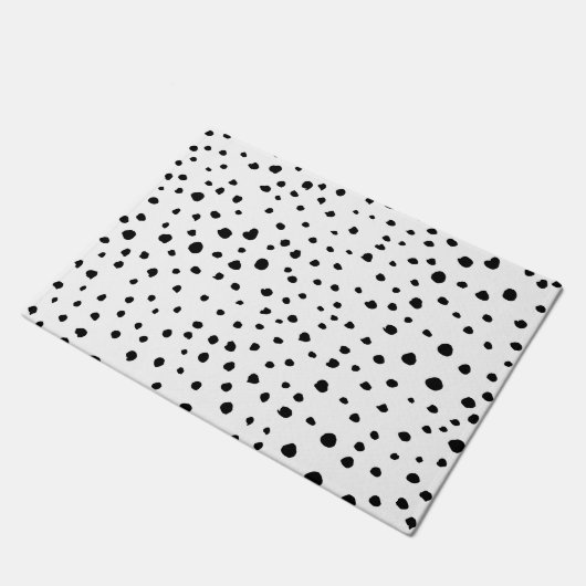 Paillasson Points dalmatiens, Points dalmatiens, Noir et Blan (Incliné)