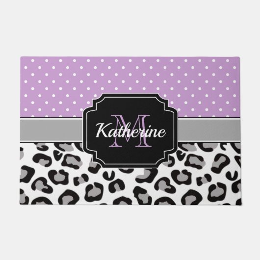 Paillasson Points et Empreintes de léopard (Devant)