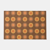 Paillasson Points MiSiècle Rétro Brûlés Orange (Devant)