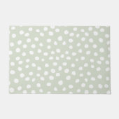 Paillasson Points posters de animaux Sage Vert Et Blanc (Devant)