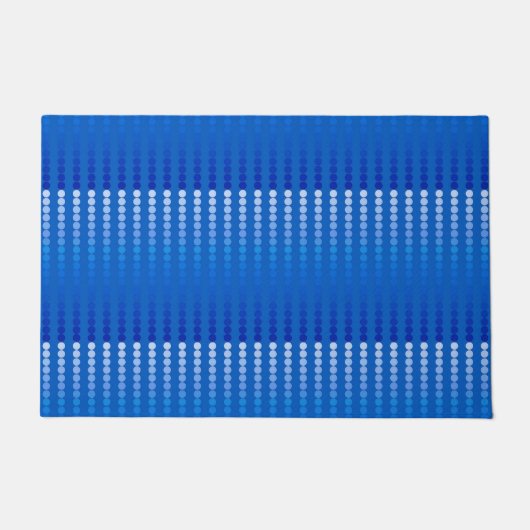 Paillasson Points satinés - tons bleu acier (Devant)